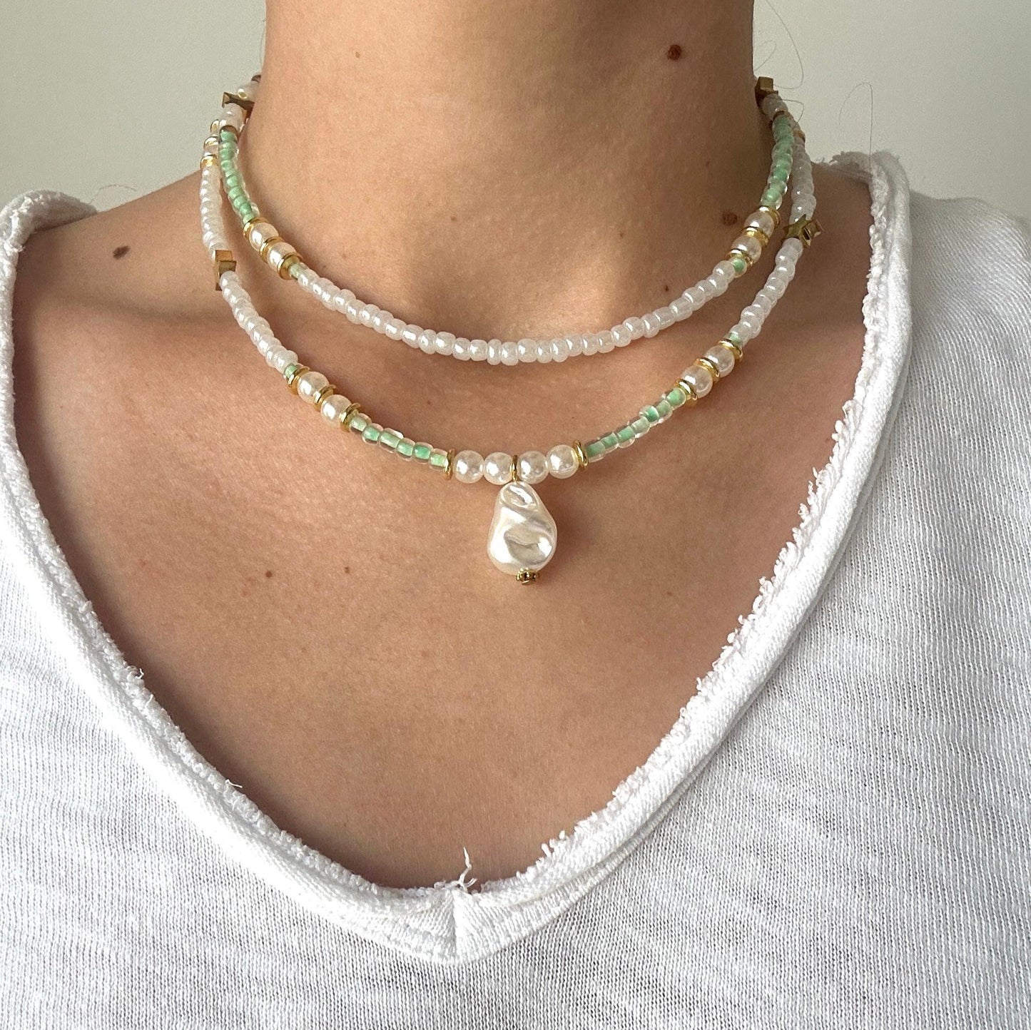 Graceful Green Layers necklace